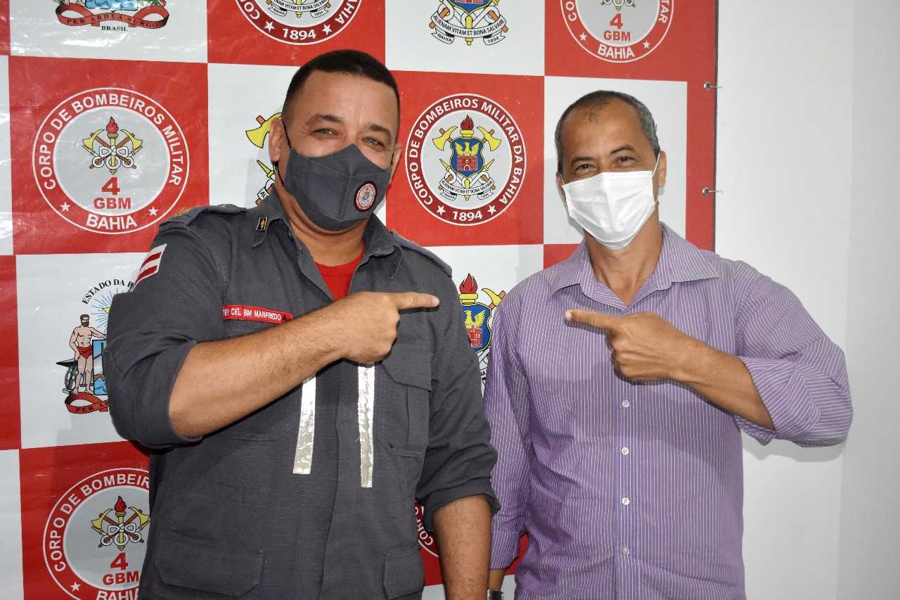 Camacã: Prefeito Paulo do Gás se reúne com o Comandante do Corpo de Bombeiros de Itabuna para instalar hidrantes funcionais em Camacã
